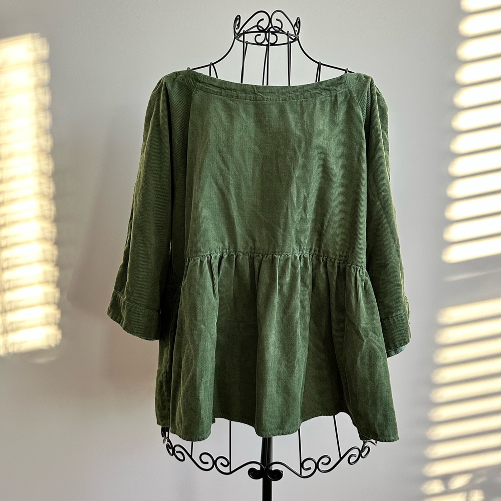 Maeve by Anthropologie Forest Green Blouse